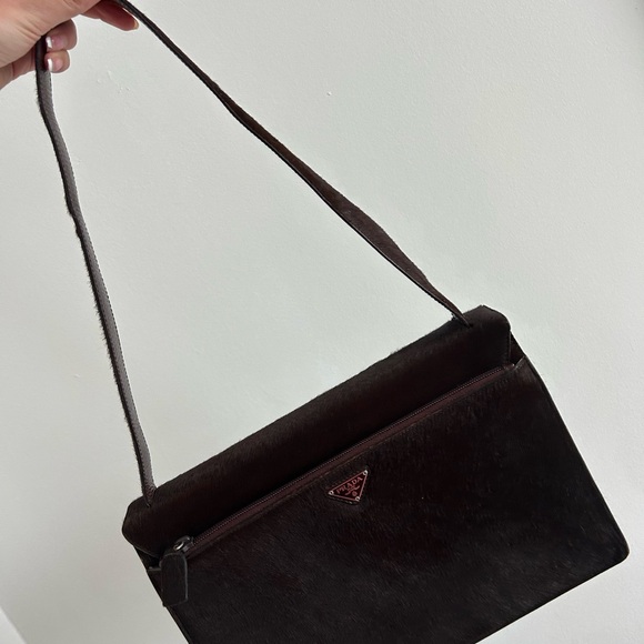 Prada vintage archive brown pony hair shoulder bag - Picture 7 of 10